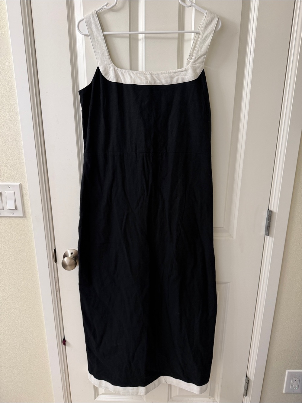 Abercrombie & Fitch Black Maxi Dress with White Trim